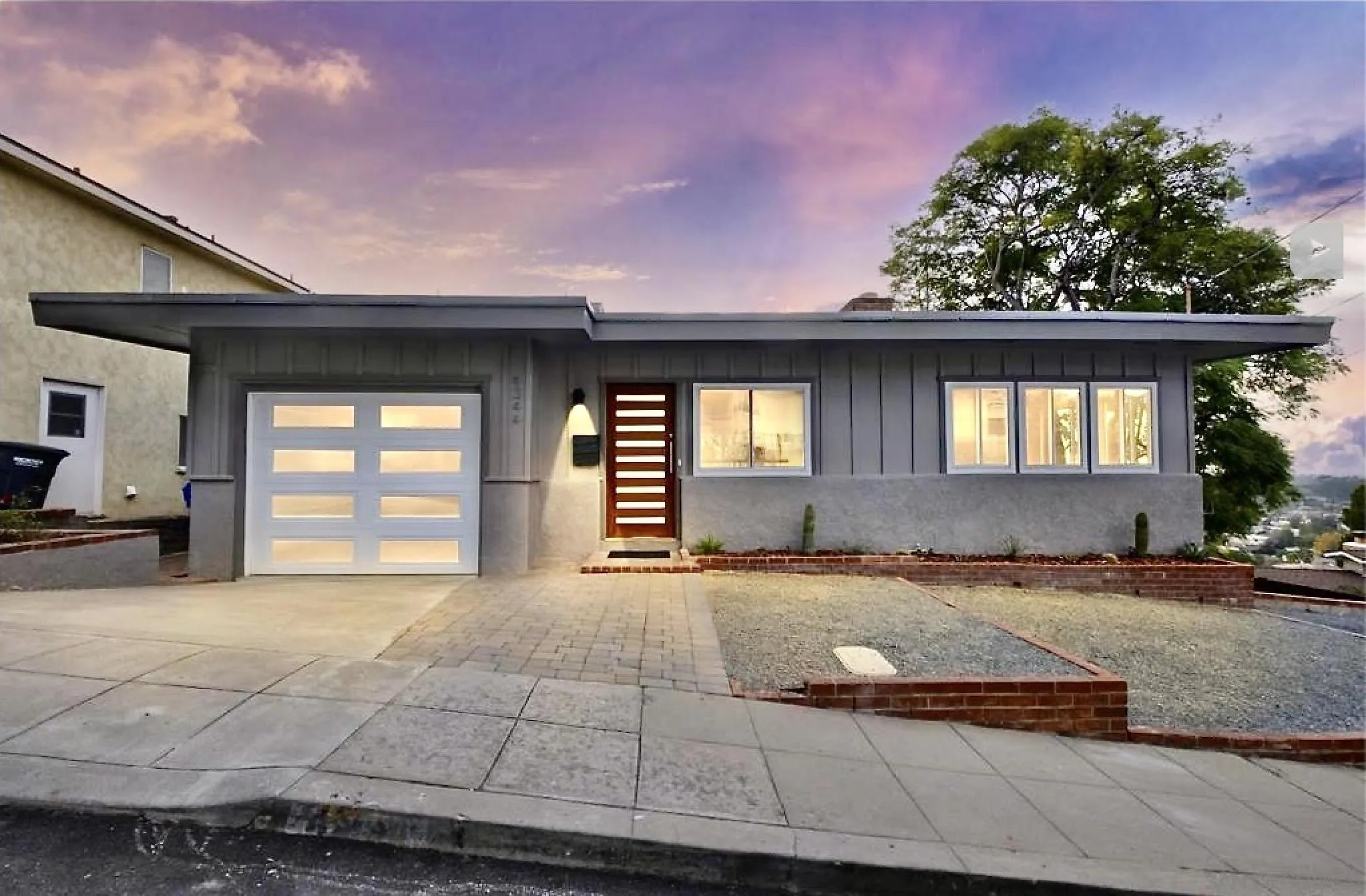 a view of a house with a outdoor space