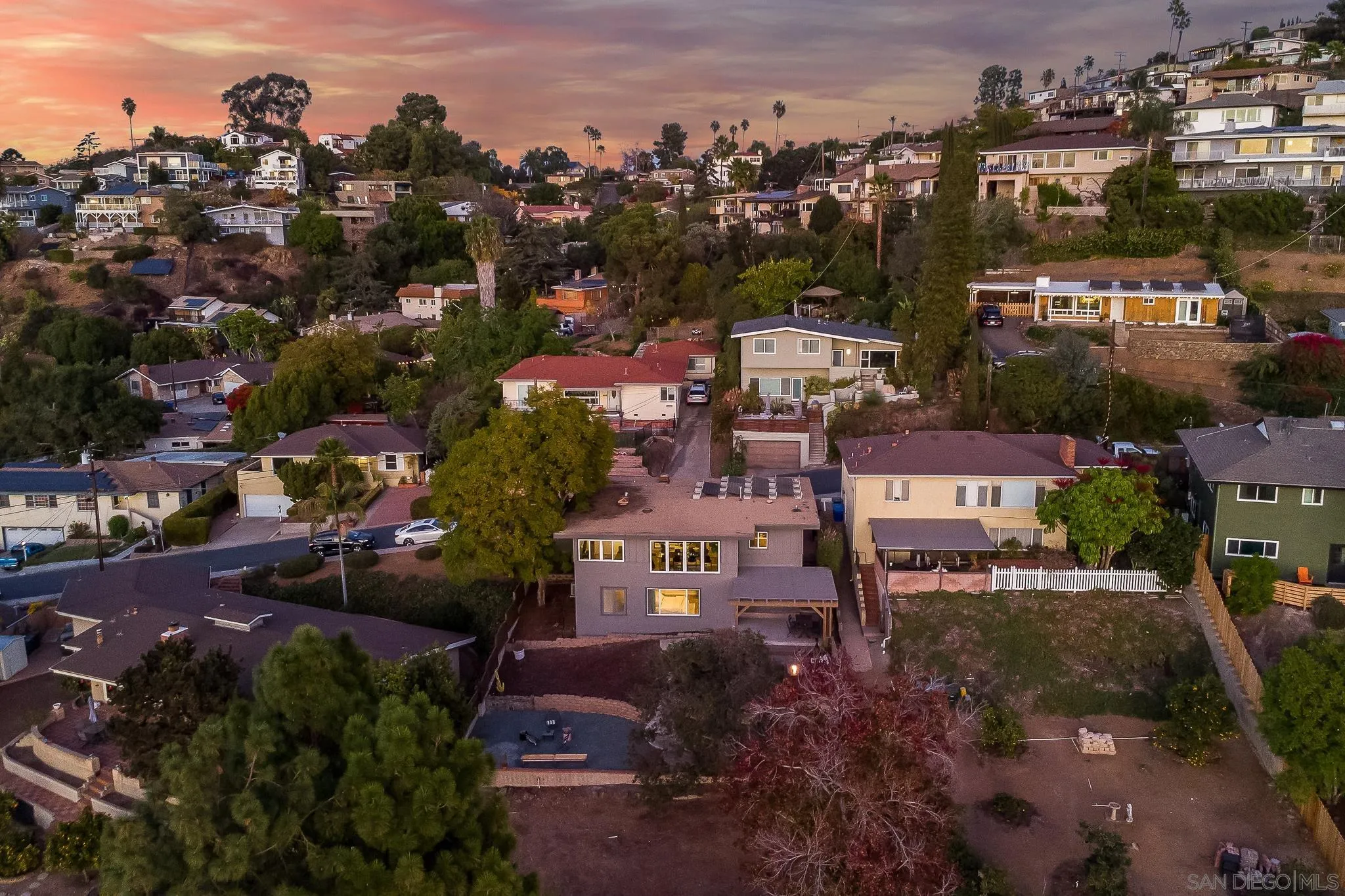 4344 Avon Drive La Mesa, CA 91941 - Photo 45 of 50 an aerial view of residential houses with outdoor space