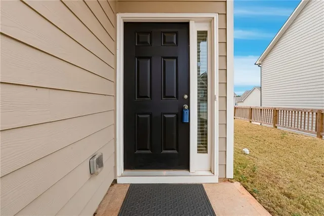 a view of front door of house