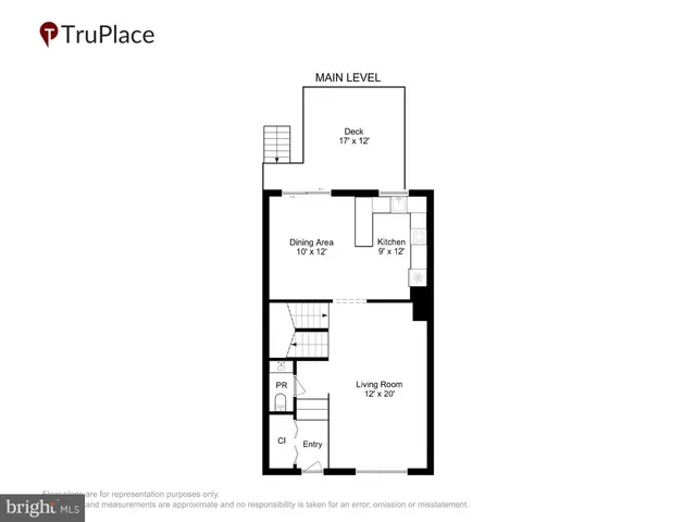 a view of a roof deck with wooden floor and fence