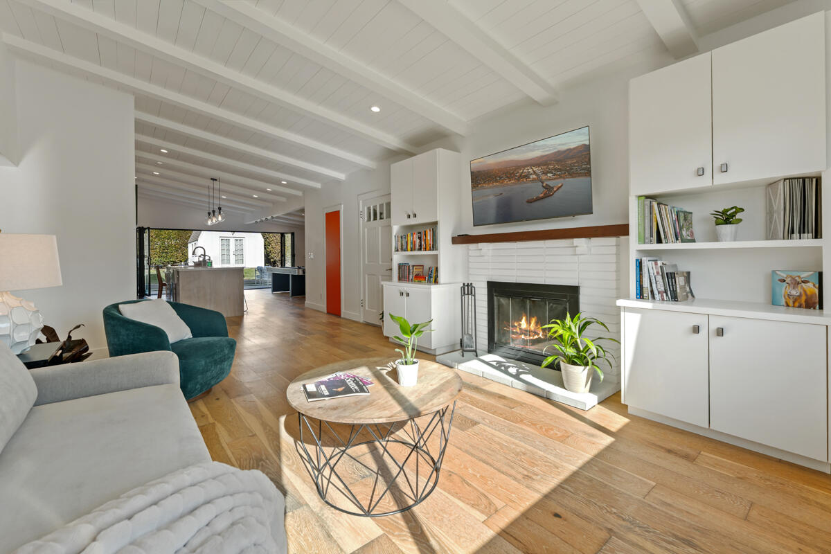 2214 Channing Way Santa Barbara, CA 93109 - Photo 28 of 44 a living room with furniture and a fireplace