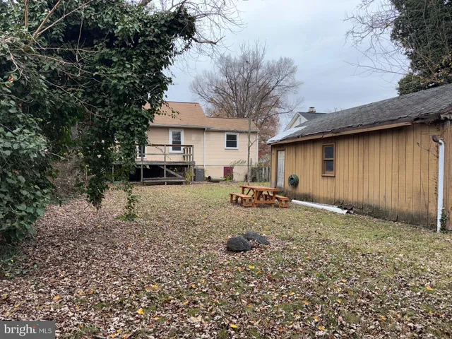 a house view with a backyard space