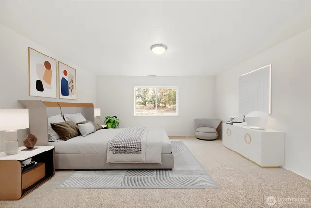a living room with furniture and a couch