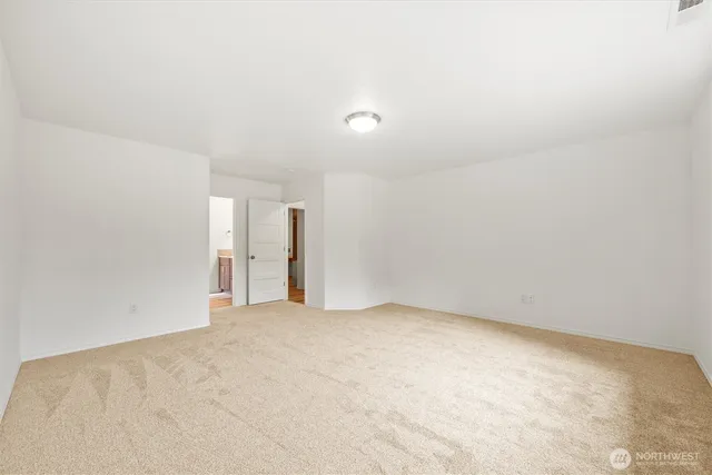an empty room with an entryway