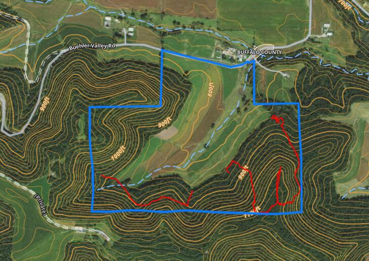0 Buehler Valley Road Fountain City, WI 54629 - Photo 1 of 1 185 Acre Map