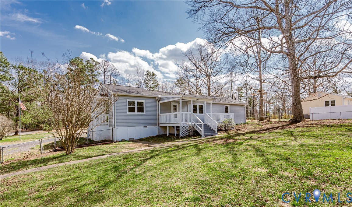15412 Exter Mill Road Chesterfield, VA 23838 - Photo 13 of 66 Rear view of house featuring stairs and crawl spac