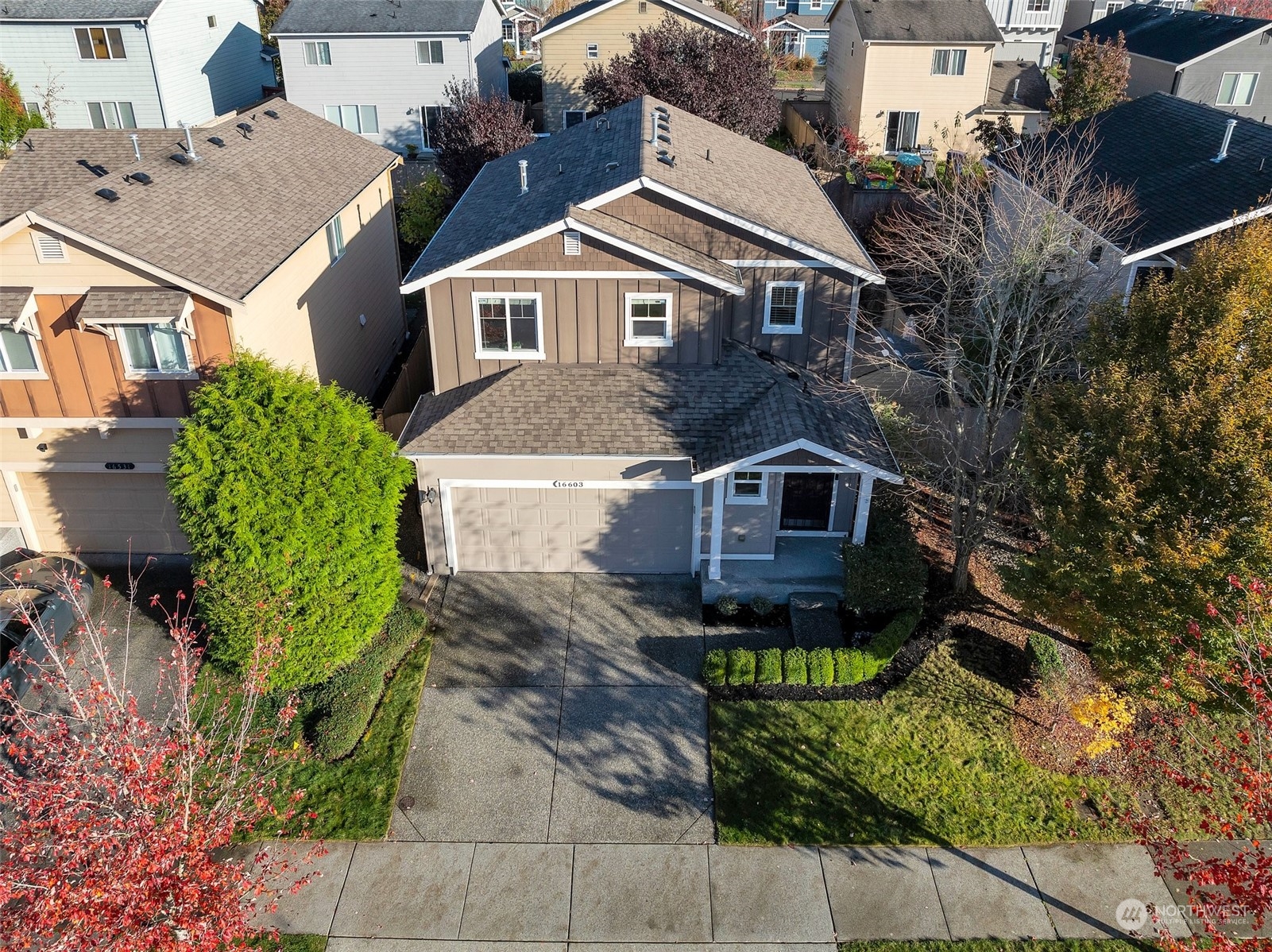 16603 42nd Avenue Southeast Bothell, WA 98012 - Photo 4 of 35 an aerial view of a house with a yard