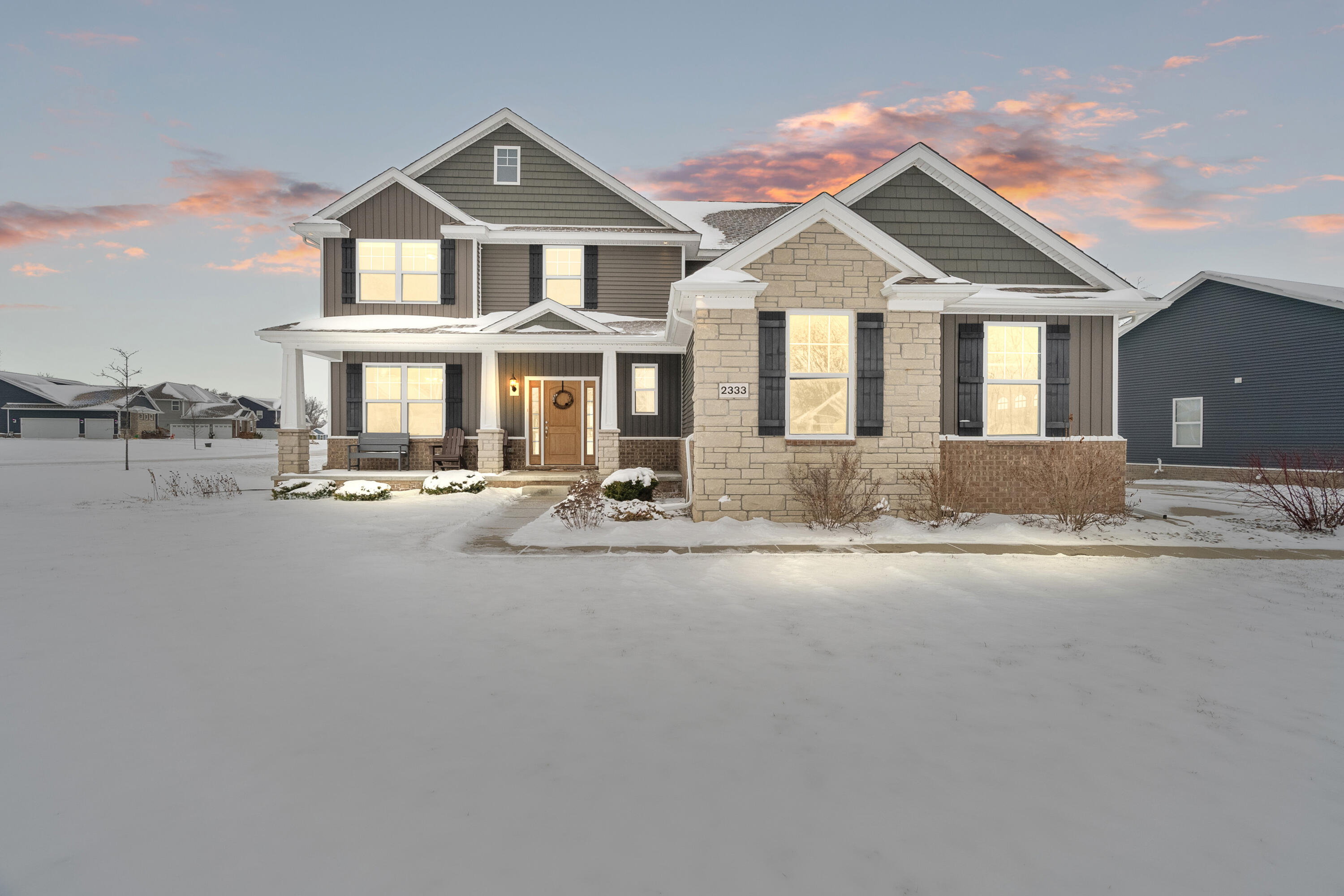 2333 Torrey Pine Court Howell, MI 48855 - Photo 2 of 47 Front Elevation, Night Digital