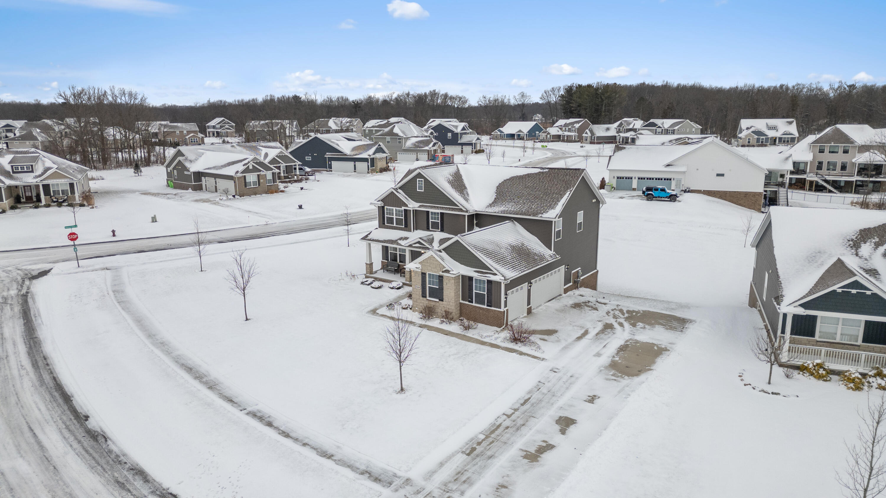 2333 Torrey Pine Court Howell, MI 48855 - Photo 37 of 47 Exterior NE Drone