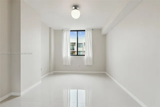 an empty room with a window