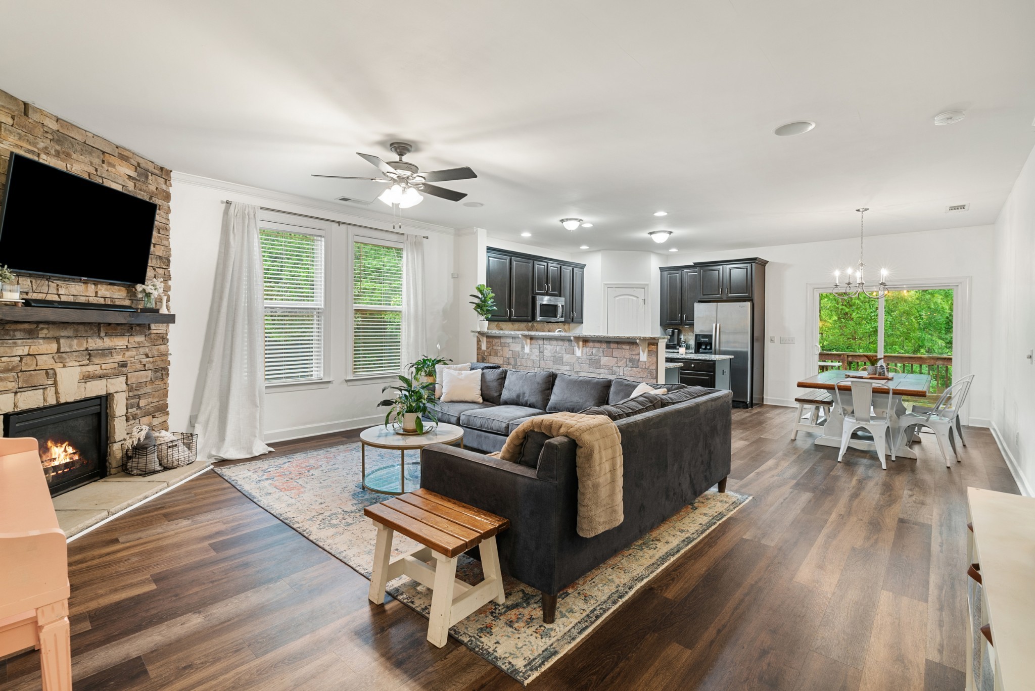 2014 Morton Drive Spring Hill, TN 37174 - Photo 13 of 44 a living room with furniture fireplace and flat screen tv