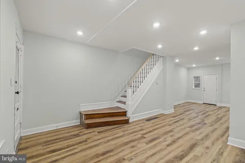 a view of entryway with stairs