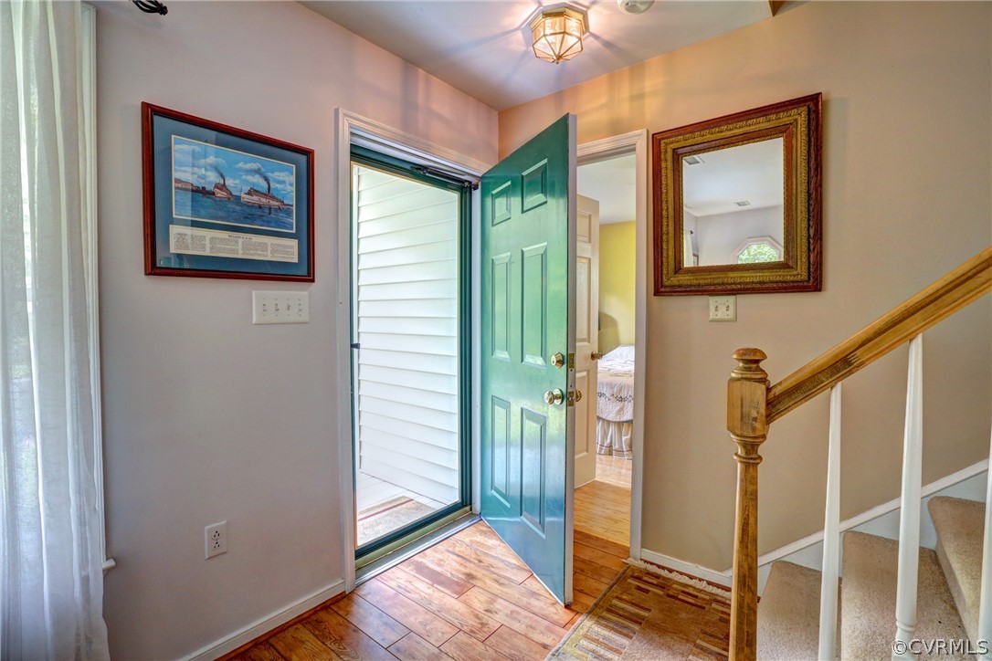 4151 Broad St Road Gum Spring, VA 23065 - Photo 7 of 38 a view of a hallway with wooden floor and entryway