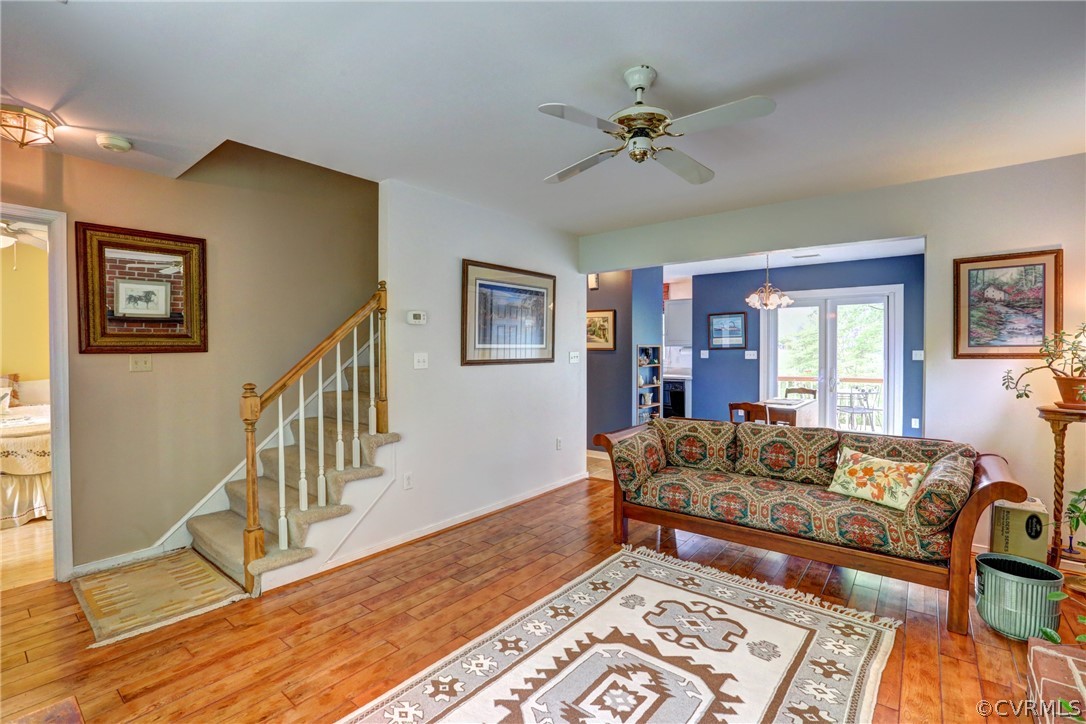 4151 Broad St Road Gum Spring, VA 23065 - Photo 9 of 38 a living room with furniture and wooden floor