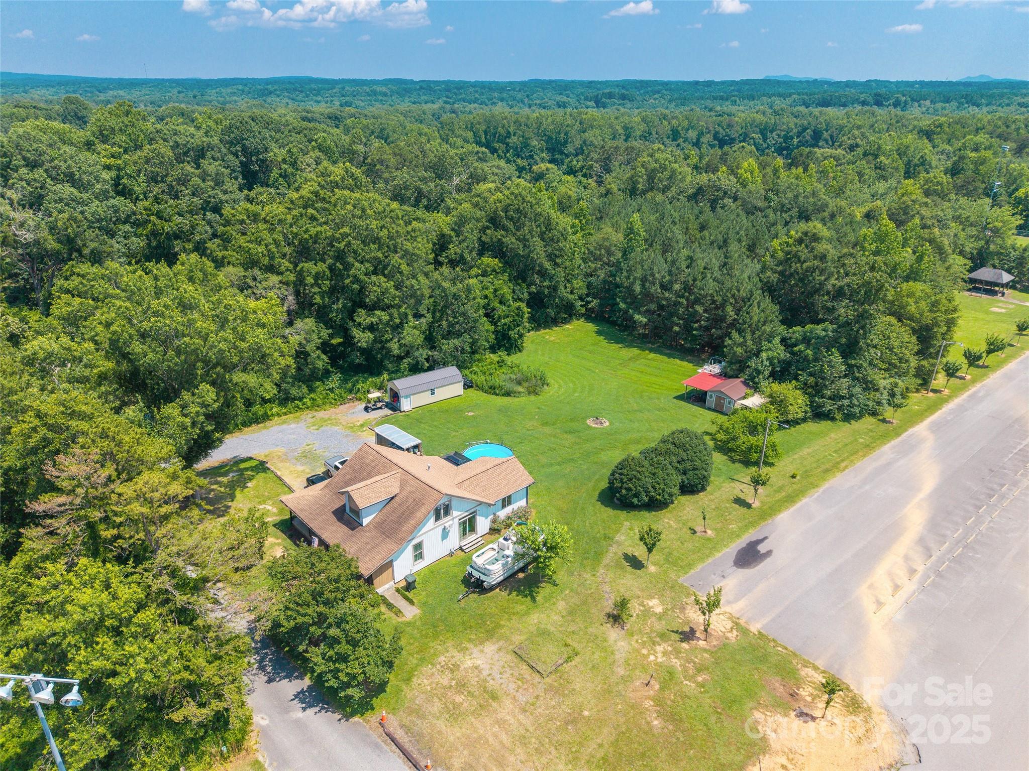 106 Guffey Road Cherryville, NC 28021 - Photo 35 of 41 an aerial view of a house with yard