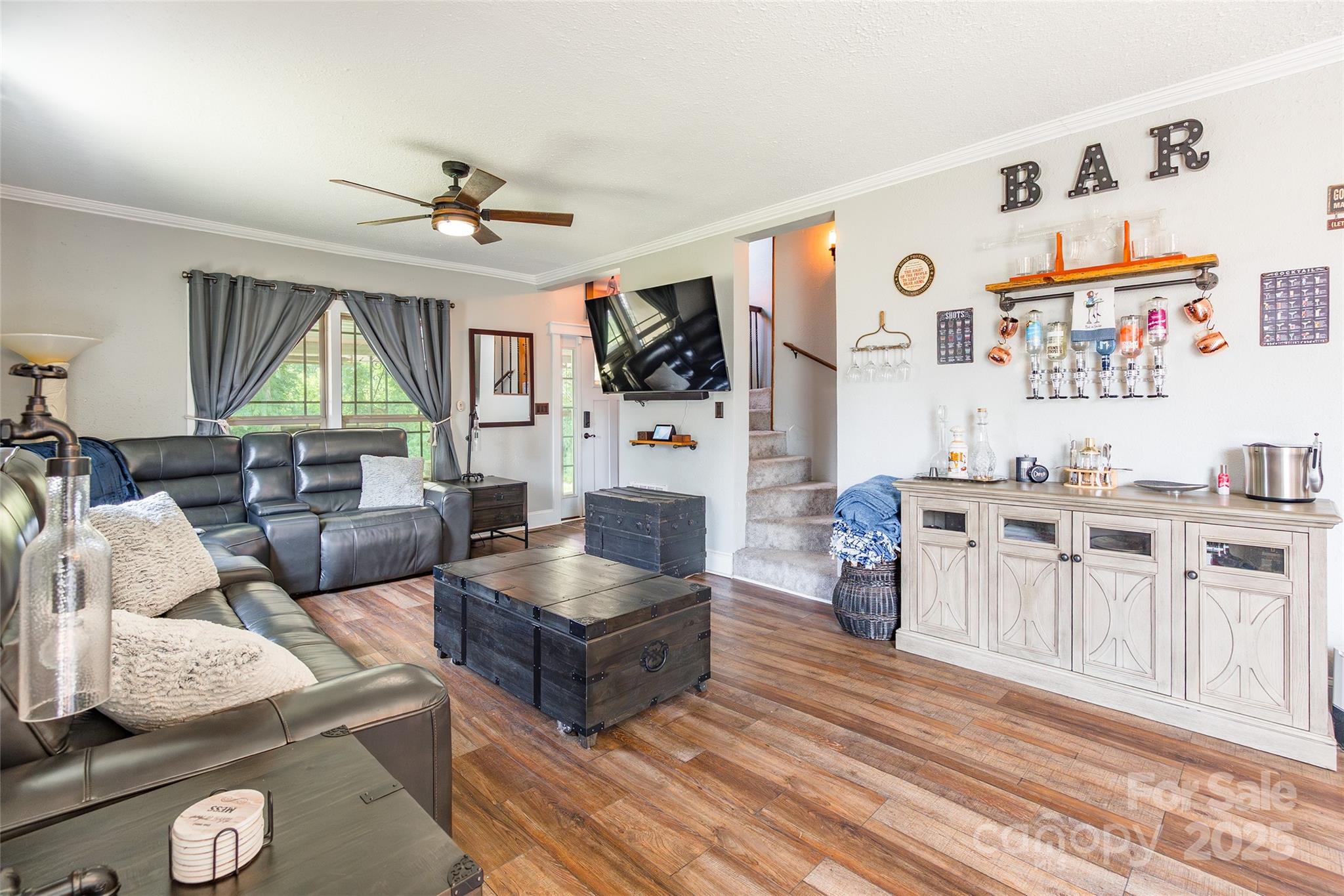 106 Guffey Road Cherryville, NC 28021 - Photo 7 of 41 a living room with furniture fireplace and flat screen tv