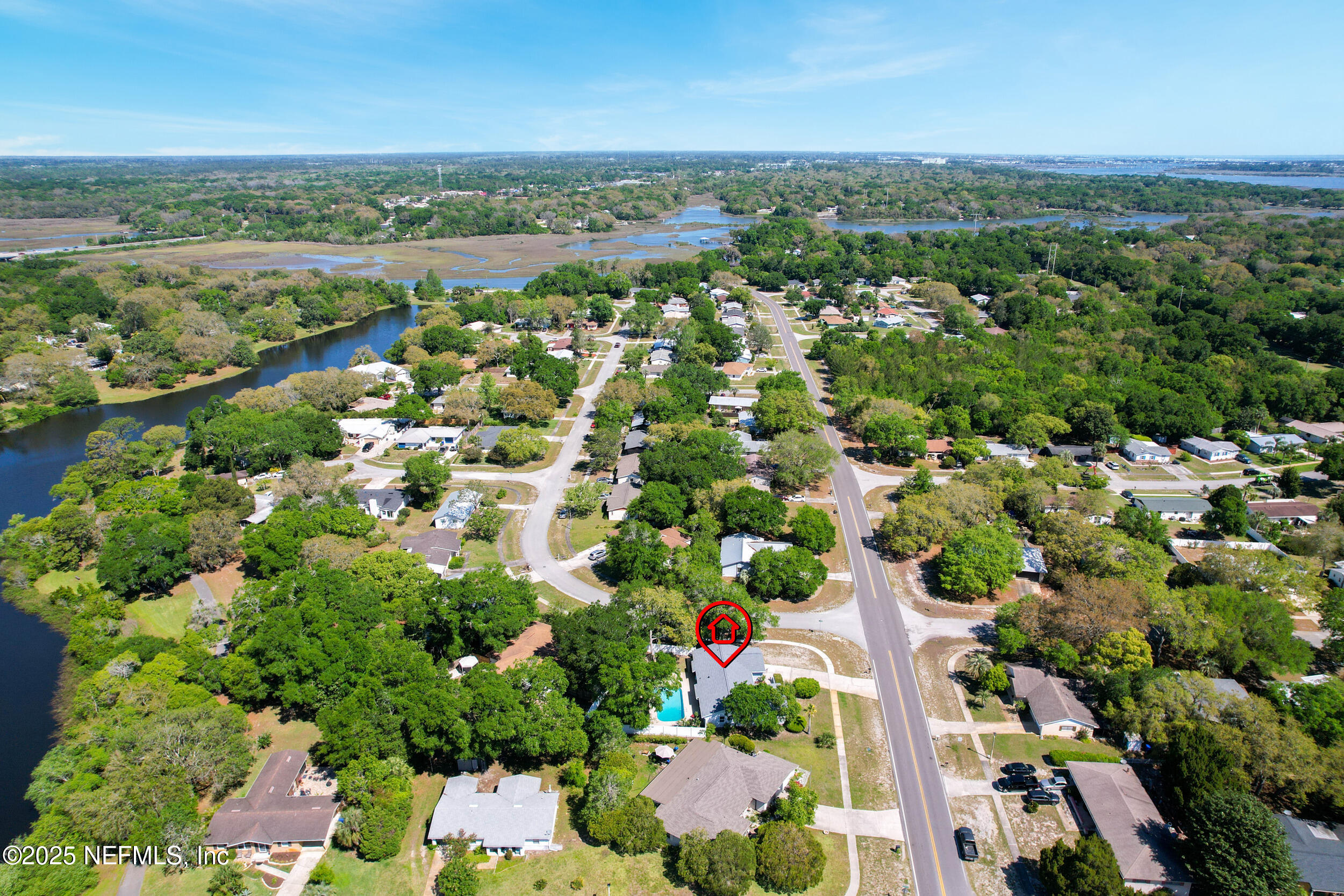 971 Viscaya Boulevard St. Augustine, FL 32086 - Photo 46 of 47 an aerial view of a city with lots of residential buildings