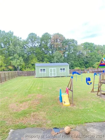 a view of park with slide