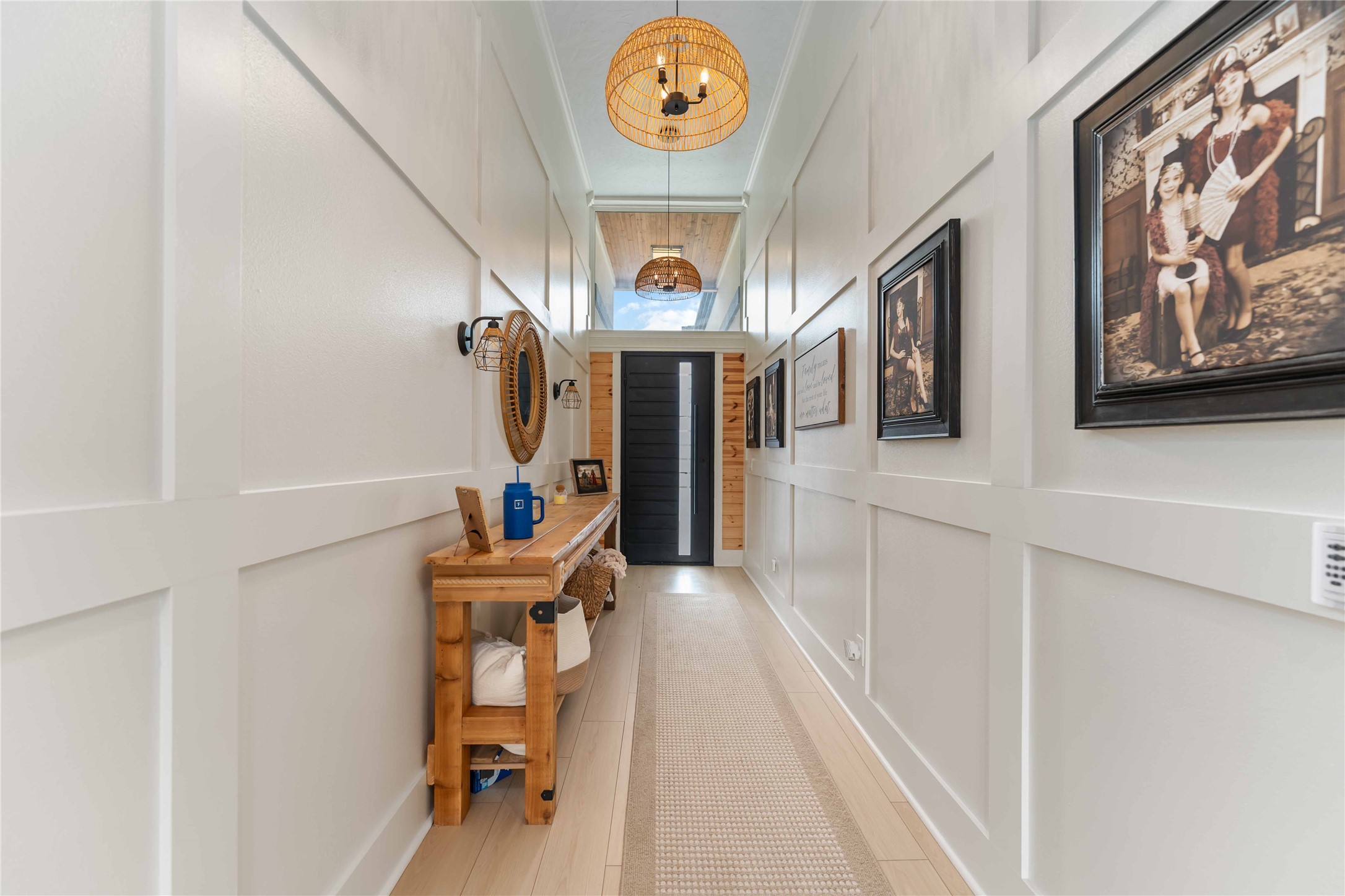 209 Horse Shoe Trail Angleton, TX 77515 - Photo 7 of 43 a dining room with furniture and a fireplace