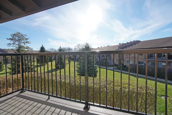 a view of a balcony