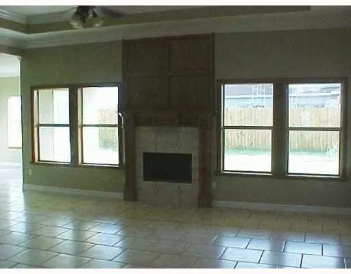 a living room with a fireplace