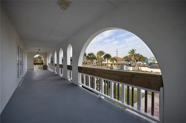 a view of hallway with stairs