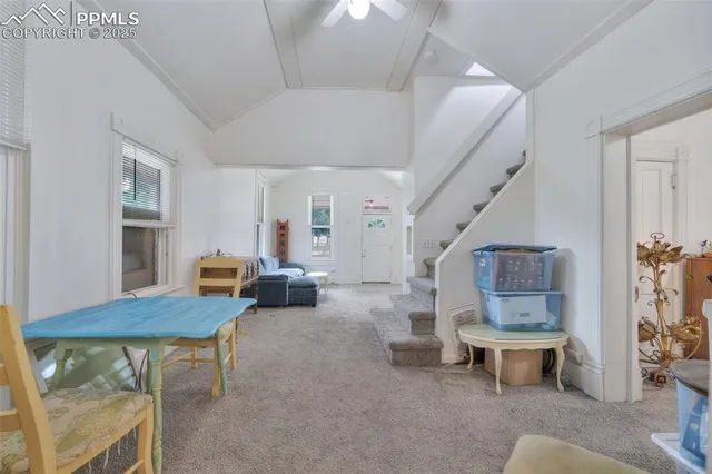 a bedroom with a bed and closet