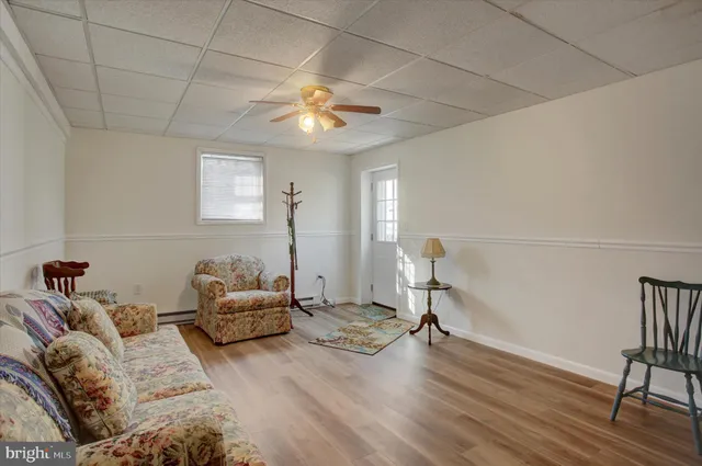 a view of a livingroom with a window