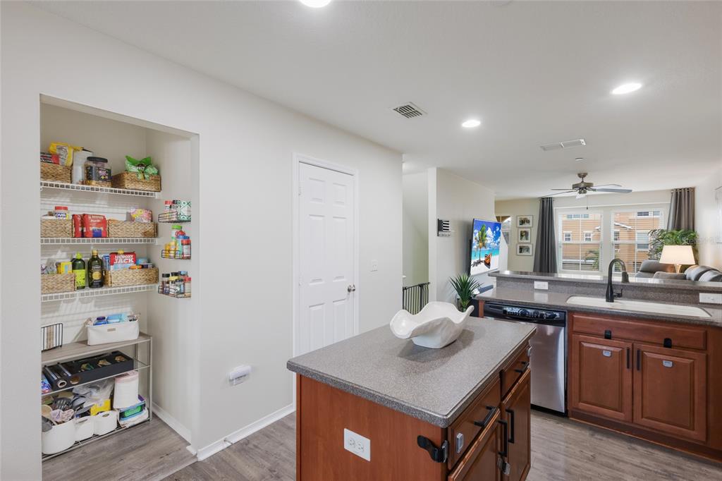 8907 White Sage Loop Lakewood Ranch, FL 34202 - Photo 10 of 33 a kitchen with a sink cabinets and wooden floor