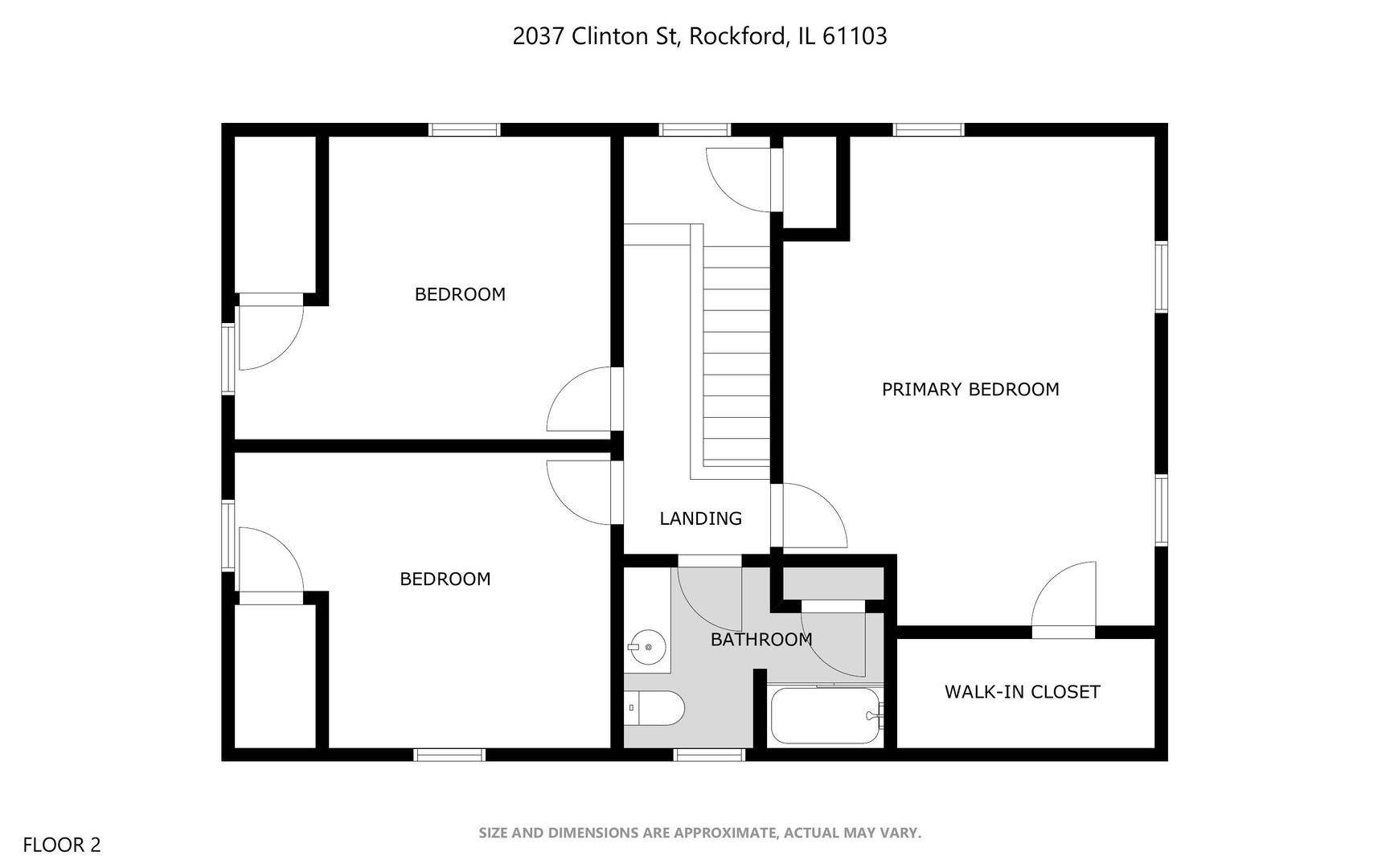 2037 Clinton Street Rockford, IL 61103 - Photo 26 of 27 a picture of a floor plan
