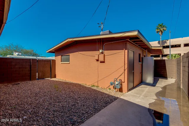 a backyard of a house