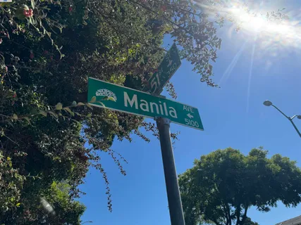 a view of a street sign