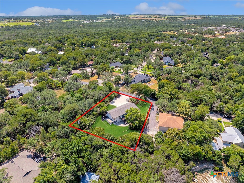1120 Old Mill Road Salado, TX 76571 - Photo 40 of 42 an aerial view of residential houses with outdoor space and trees