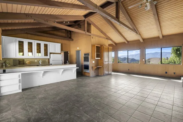 a view of a porch with furniture