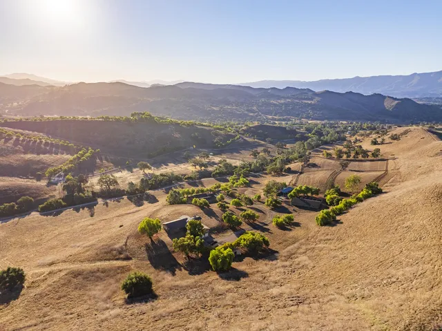 a view of city and mountain
