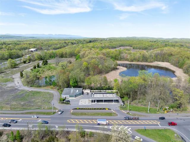 a view of a city with ocean view