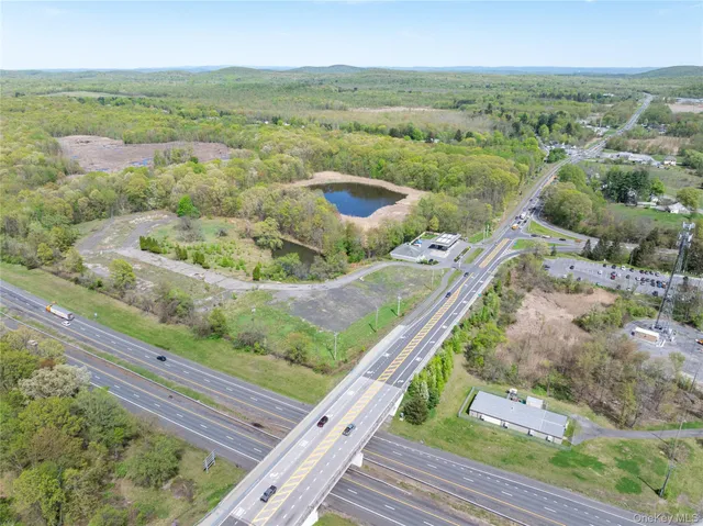 a view of a city from a yard