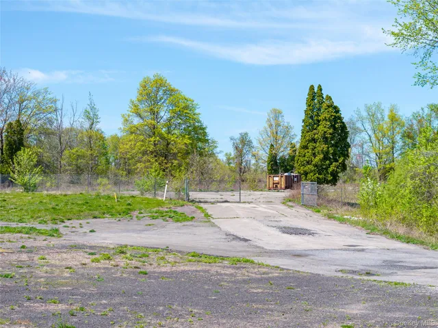 a street view with outdoor space