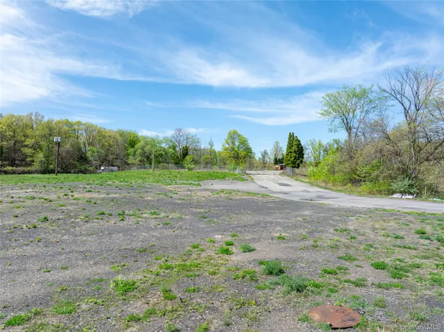 a view of a field with trees