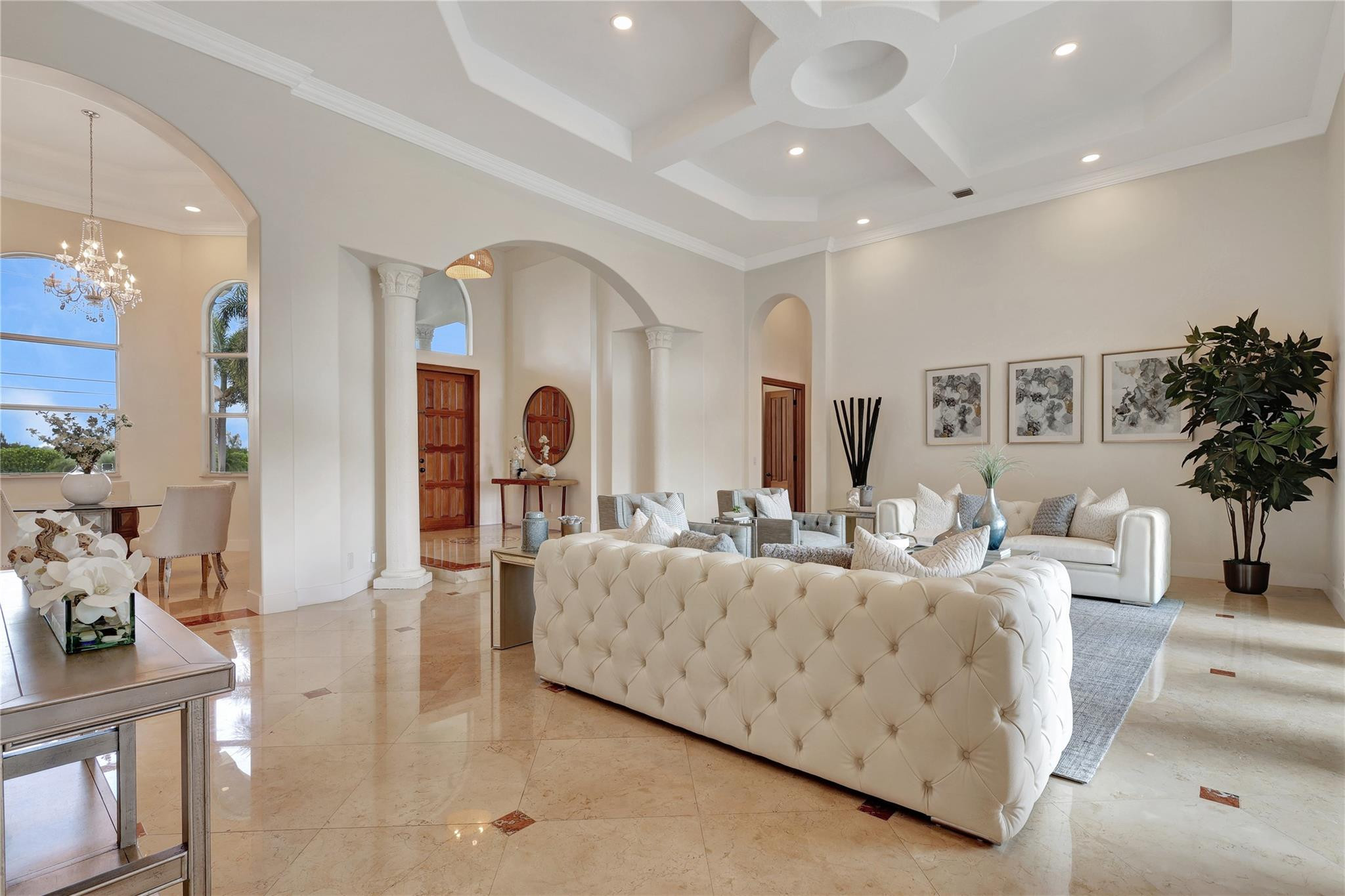 Undisclosed Address Southwest Ranches, FL 33332 - Photo 12 of 54 a living room with furniture and a large mirror