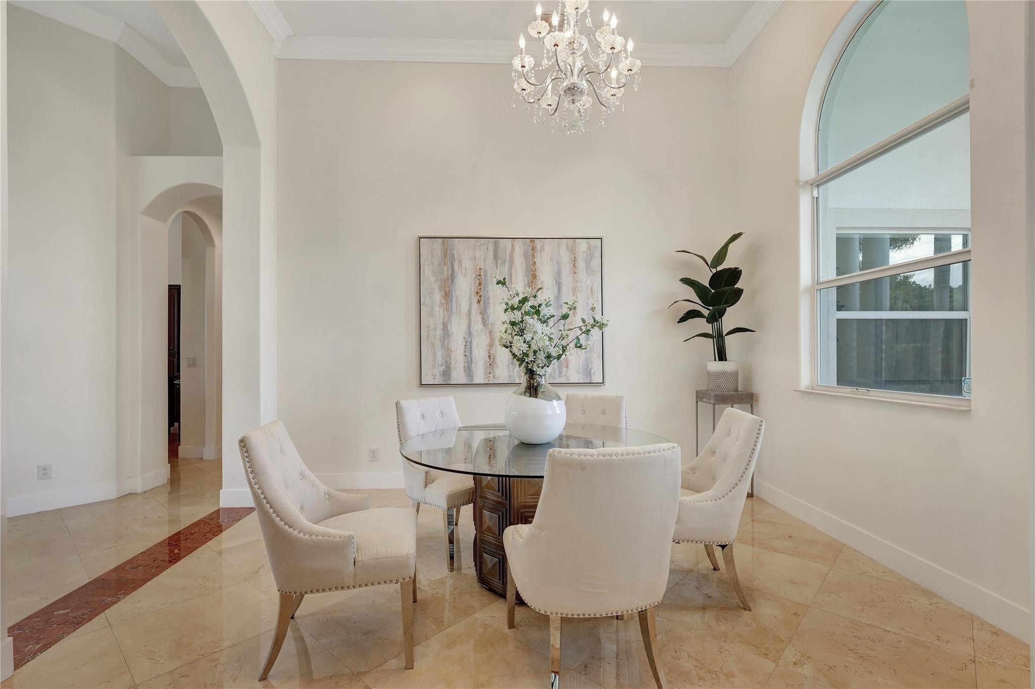 Undisclosed Address Southwest Ranches, FL 33332 - Photo 15 of 54 a dining room with furniture a livingroom and chandelier