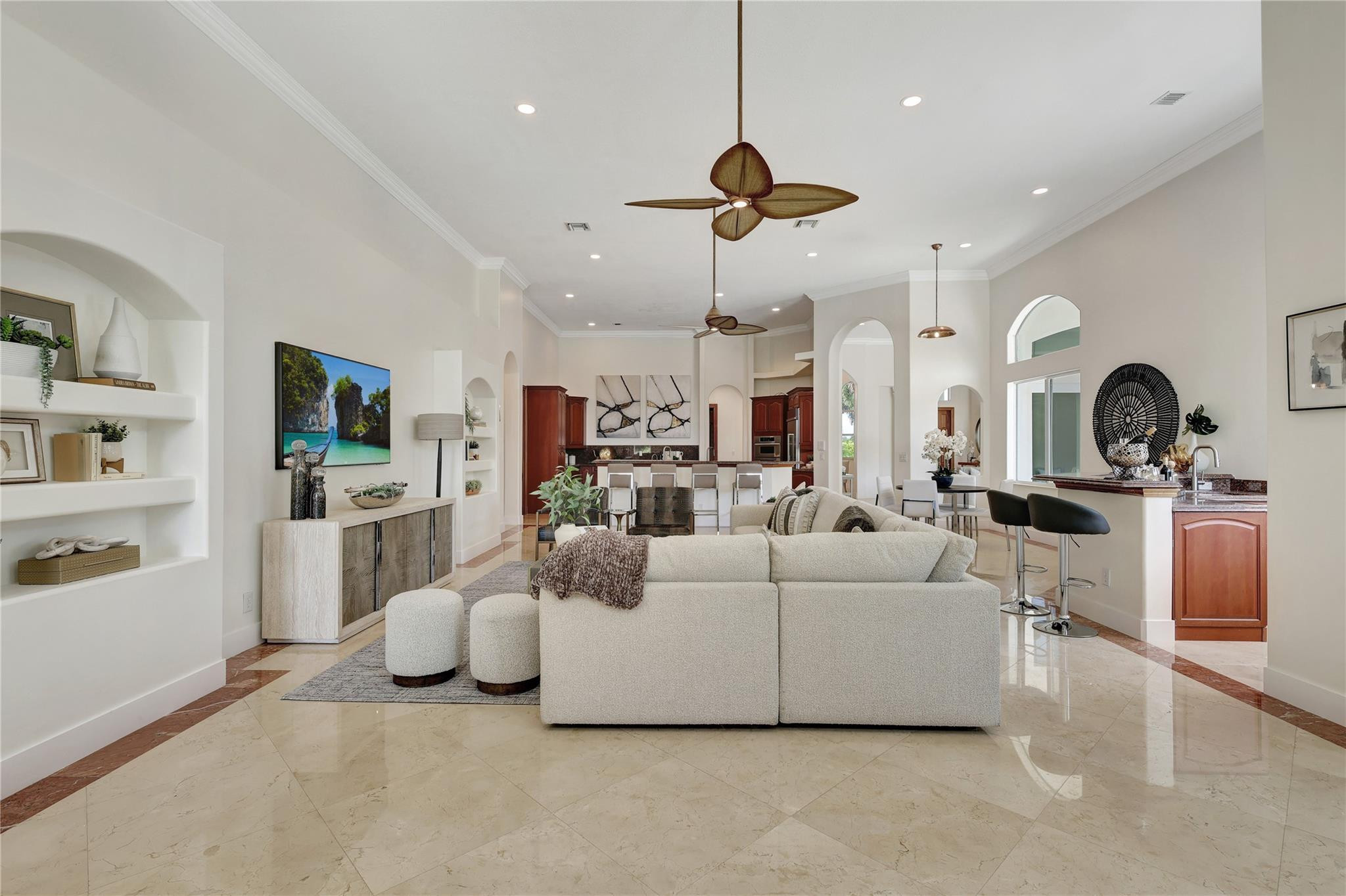 Undisclosed Address Southwest Ranches, FL 33332 - Photo 24 of 54 a living room with furniture and kitchen view