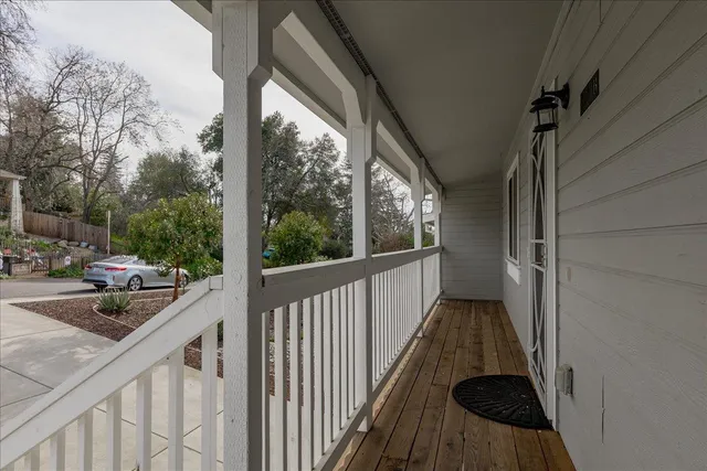 a house view with a garden space