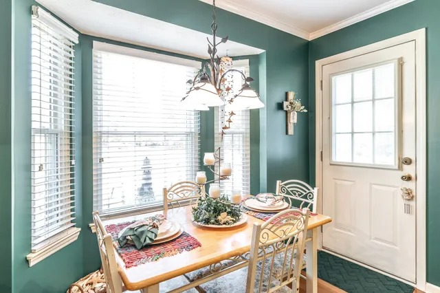 a view of a terrace with sitting area