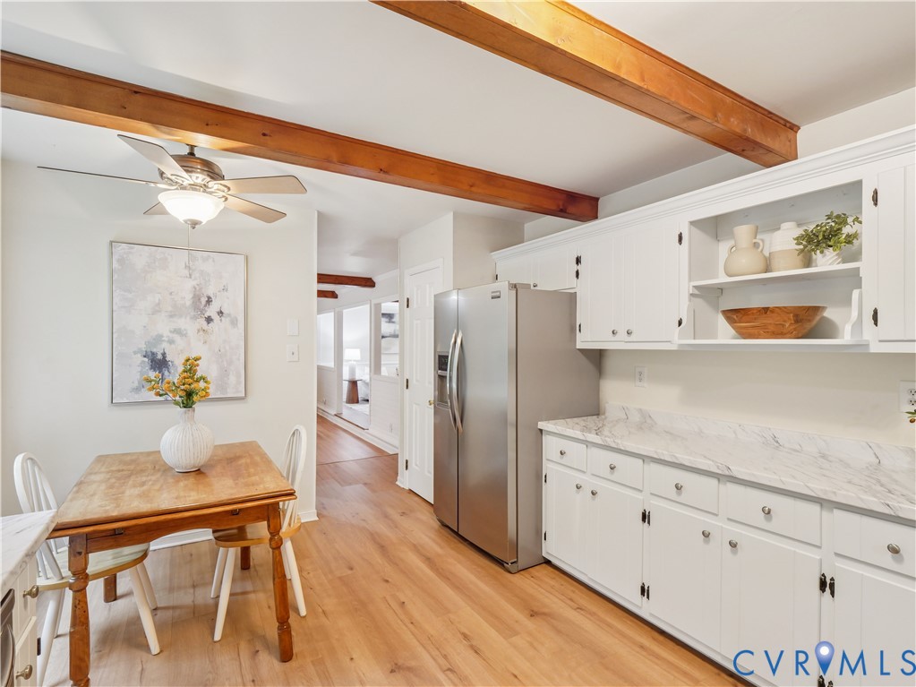 6530 Glebe Point Road Chesterfield, VA 23838 - Photo 15 of 41 a kitchen with stainless steel appliances granite countertop a refrigerator and a stove top oven