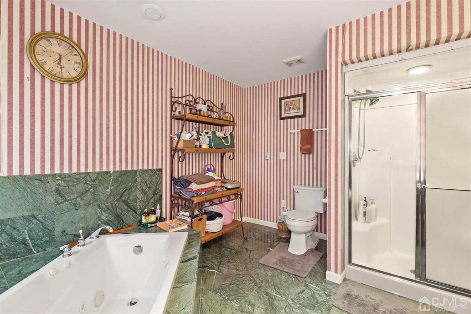 89 Elm Street Colonia, NJ 07067 - Photo 17 of 29 a bathroom with a sink a toilet and a shower