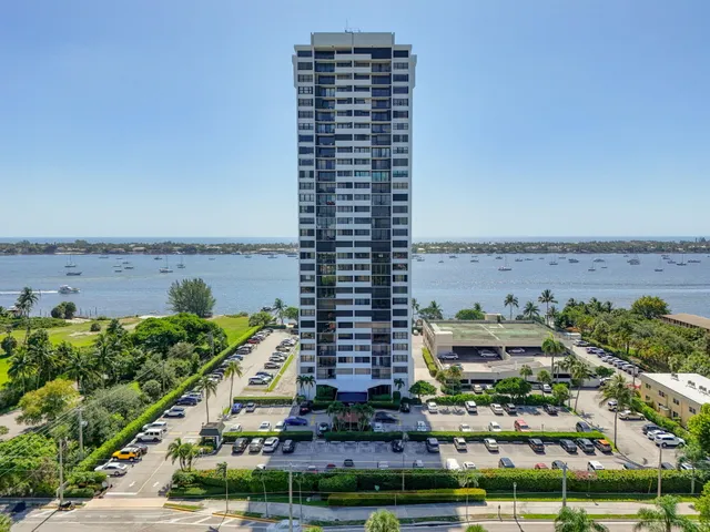a view of a city with tall buildings