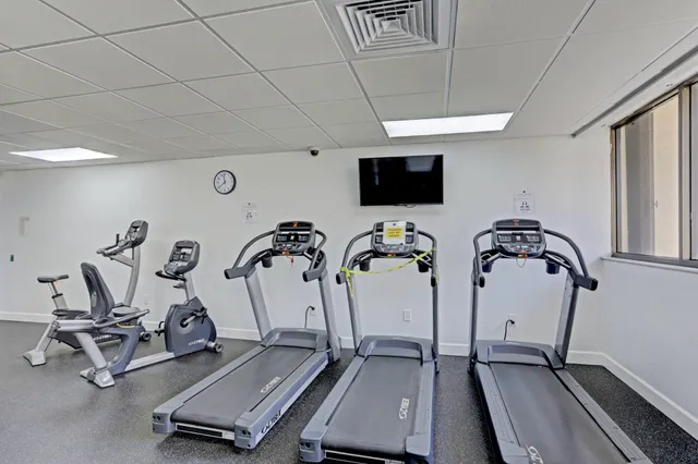 a view of a lake with a terrace