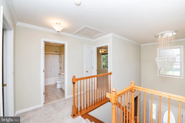 a view of a hallway with interior of the house