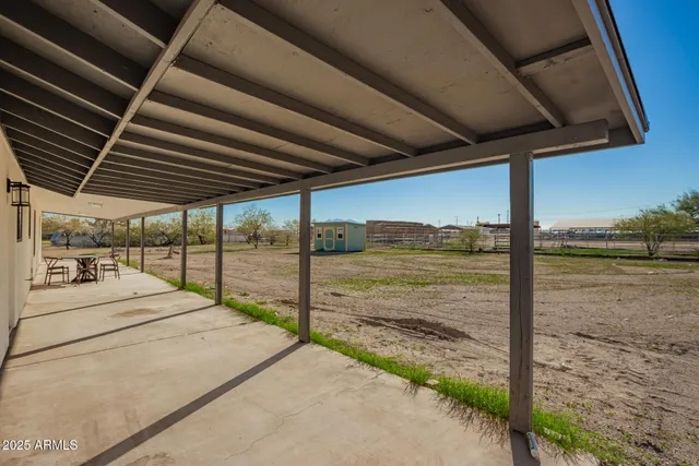 a view of a balcony with an outdoor space
